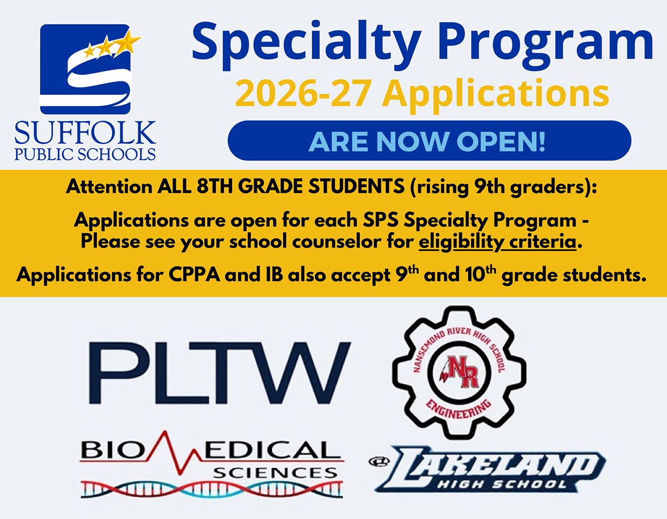  Specialty Program 2026-2027 Applications